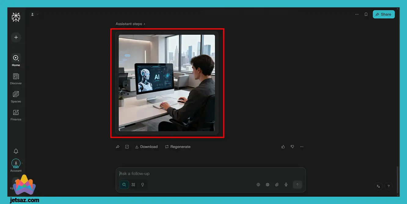 عکس از نحوه تولید عکس در هوش مصنوعی کامت